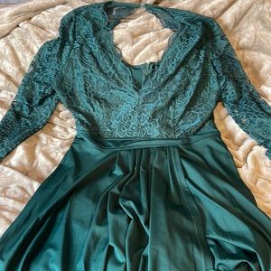 Emerald Green Lace Snowball/Prom Dress